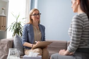 Woman receiving ketamine for OCD