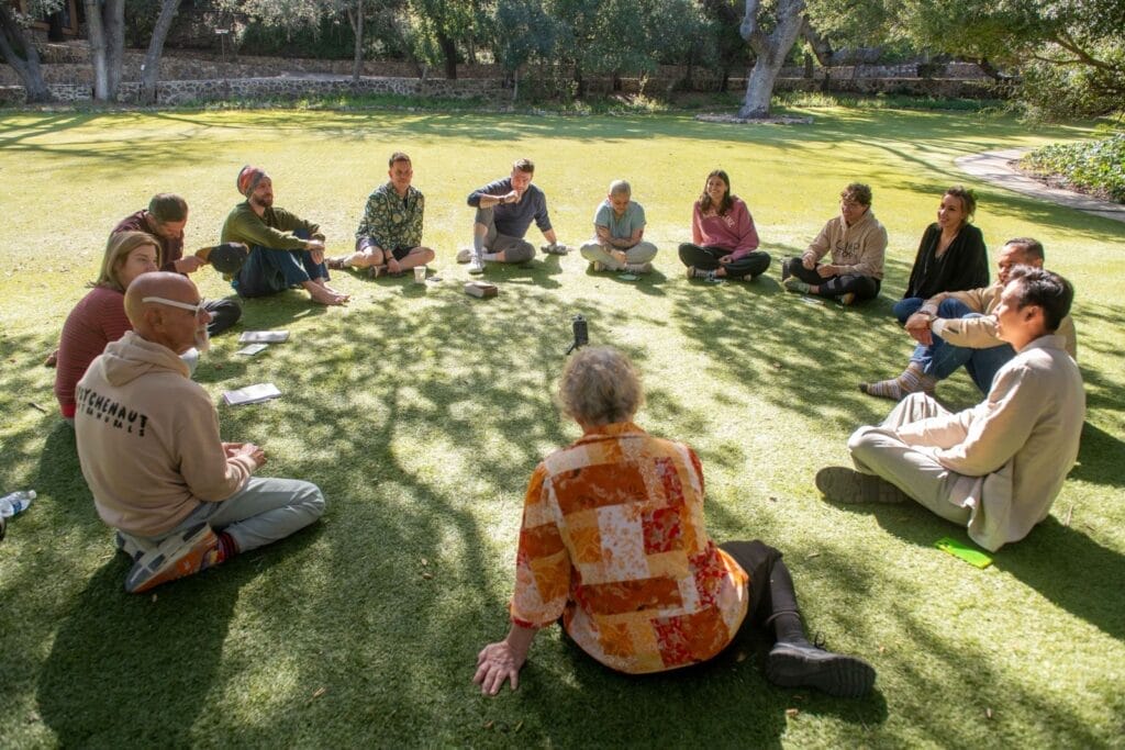 Group therapy at our Malibu wellness retreat