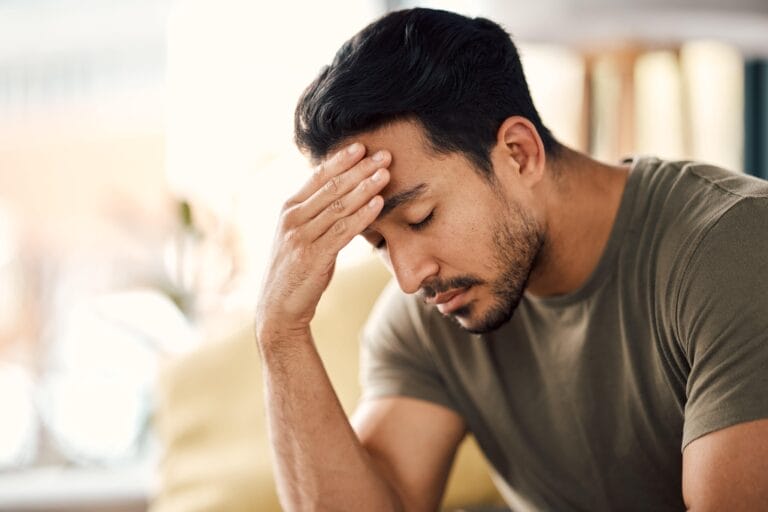 Man dealing with fatigue